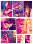  2014 anthro book canine collar comic dialogue english_text female floraverse fur jacklyn_(floraverse) kemono mammal purplekecleon red_eyes solo teeth text unseen_character wolf 