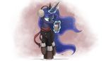  2014 blue_eyes candy_cane clothing cup earmuffs equine female friendship_is_magic glowing horn hot_chocolate levitation magic mammal my_little_pony ncmares princess_luna_(mlp) scarf snow solo sparkles winged_unicorn wings 