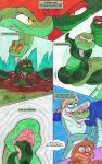  2014 alligator alligatorid anaconda anthro asphyxiation boa_(snake) boinae brown_body buckteeth choking clapping clothing comic confusion crocodilian dialogue duo english_text feral flirting forked_tongue fur green_body group hair hat hat_only head_in_mouth headgear headgear_only headwear headwear_only hi_res homeless hypnosis hypnotic_eyes inner_monologue jajuka jasper_(tacokurt) lagomorph leporid limbless long_ears male male/male mammal mind_control monochrome mostly_nude mud mud_covered muddy open_mouth plant rabbit reptile scalie serpentine simple_background size_difference snake sol_(tacokurt) speech_bubble spiral_eyes strangling tacokurt tail teeth text thinking tongue trio visible_confusion vore what yellow_eyes 