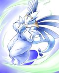  2015 abstract_background anthro avian clothed clothing day-t eyelashes female leaf legendary_pok&eacute;mon lugia nintendo pok&eacute;mon solo video_games wings 