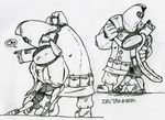  ambiguous_gender armor clothing cute dancing dr.tanner duo feral hug king_knight not_furry pen_(artwork) romantic shovel_knight size_difference traditional_media_(artwork) treasure_knight unknown_species 