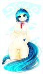  2015 anthro blue_eyes blue_hair blue_nipplese breasts coco_pommel_(mlp) equine female friendship_is_magic hair koveliana mammal my_little_pony navel nipples nude pussy royaltride solo thigh_gap 