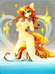  2015 anthro blue_eyes bottomless breasts clothed clothing equestria_girls equine female hair half-dressed horn kneeling koveliana long_hair looking_at_viewer mammal my_little_pony nipples nude pussy royaltride shirt shirt_lift solo sunset_shimmer_(eg) unicorn 