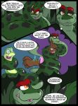  2013 abdominal_bulge after_vore anaconda boa_(snake) bodily_fluids boinae brown_body buckteeth coiling comic dialogue digital_media_(artwork) ear_in_mouth english_text feral forest fur green_body group hair head_first hi_res jajuka jasper_(tacokurt) jungle jungle_background lagomorph leporid limbless long_ears male male/male mammal mind_control open_mouth oral_vore paws plant python rabbit reptile saliva scales scalie simple_background size_difference snake sol_(tacokurt) solo speech_bubble swallowing tacokurt tail teeth text thought_bubble tongue tree trio vore yellow_eyes 