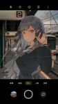  1girl absurdres bang_dream! bang_dream!_it's_mygo!!!!! blue_hair blue_serafuku breasts cellphone_photo commentary_request fake_phone_screenshot fake_screenshot hair_ribbon highres ios_(os) long_hair long_sleeves looking_at_viewer mikon_sama multiple_girls open_mouth ribbon school_uniform serafuku shirt sidelocks solo togawa_sakiko train train_station train_station_platform tsukinomori_school_uniform winter_uniform 