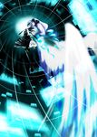  gothic gothic_lolita hatsune_miku hatsune_miku_no_gekishou_(vocaloid) infinity lolita_fashion lolita_majin long_hair project_diva_(series) project_diva_2nd purple_hair red_eyes solo thighhighs twintails very_long_hair vocaloid wings 