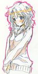  amagami blush color_trace face kasuga_souichi messy_hair production_art sketch smile solo sweater tanamachi_kaoru 