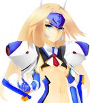  absurdres blazblue blonde_hair blue_eyes breasts flat_chest headband highres long_hair mu-12 shanax small_breasts solo underboob 