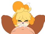  4:3 animal_crossing anthro blush bodily_fluids brown_body brown_fur canid canine canis crispynecro cum cum_in_mouth cum_in_throat cum_inside deep_throat dipstick_tail domestic_dog duo eyes_closed fellatio female fur genital_fluids isabelle_(animal_crossing) male male/female mammal markings nintendo oral oral_penetration orange_body orange_fur penetration penile raccoon_dog sex shih_tzu spread_legs spreading tail tail_markings tanuki tom_nook_(animal_crossing) toy_dog 