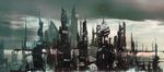  bad_id bad_pixiv_id billboard blade_runner building city cityscape cloud cyberpunk dusk highres no_humans noboundary original scenery science_fiction sky skyscraper 