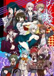  5girls 6+boys :3 ahoge arms_behind_head arms_up asahina_yuta bandaged_hand bandaged_head bandages bandaid bandaid_on_cheek bandaid_on_face black_dress black_hat black_socks blue_eyes blue_jacket blue_skirt blue_socks blush bow bracelet breasts brown_eyes brown_hair brown_jacket brown_mask brown_skirt chain chain_necklace cigar cigarette cleavage clenched_hands closed_mouth collarbone collared_shirt commentary crossed_bandaids daimon_masaru_(danganronpa) danganronpa_(series) danganronpa_another_episode:_ultra_despair_girls dark-skinned_male dark_skin den1208 dress english_commentary eyelashes eyepatch facial_hair fake_horns fingernails fujisaki_taichi fukawa_toko fur_trim glasses gold_teeth green_eyes green_hair grey_jacket grey_shirt grey_shorts hagakure_hiroko hair_between_eyes hair_bow hair_horns hair_ribbon hairband hat headphones holding holding_cigarette holding_megaphone hood hood_down hooded_jacket horns jacket jewelry kemuri_jataro kneehighs komaeda_nagito kurokuma_(danganronpa) lock_necklace long_hair long_sleeves mask megaphone mittens mole mole_on_cheek multiple_boys multiple_girls naegi_komaru navel neck_ribbon neckerchief necklace necktie open_clothes open_jacket open_mouth orange_scarf pink_eyes pink_hair pink_hairband plaid_clothes plaid_jacket polka_dot polka_dot_bow purple_eyes purple_hair purple_serafuku purple_shirt purple_skirt purple_thighhighs red_hair red_hairband red_neckerchief red_necktie red_ribbon ribbon sailor_collar scar scar_on_leg scarf school_uniform serafuku servant_(danganronpa) shingetsu_nagisa shirokuma_(danganronpa) shirt short_hair short_sleeves shorts single_mitten sitting skirt skirt_set sleeves_past_wrists smile smoke socks spiked_hair stomach striped_clothes striped_mittens striped_scarf striped_shirt striped_thighhighs sweat sweatdrop tank_top tearing_up teeth thick_eyebrows thighhighs third-party_source torn_clothes torn_neckerchief torn_skirt towa_haiji towa_monaca twintails upper_teeth_only utsugi_kotoko v-shaped_eyebrows vertical-striped_clothes vertical-striped_shirt very_long_hair wavy_eyes wheelchair white_bow white_hair white_jacket white_sailor_collar white_shirt white_shorts white_tank_top 