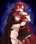  1girl bad_id bad_pixiv_id blue_eyes brother_and_sister cape dress formal hug red_hair siblings suit tears umineko_no_naku_koro_ni ushiromiya_ange ushiromiya_battler 