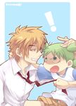  1boy 1girl angry grabbing koiwai_yotsuba necktie tore_(ksg666xxx) yanda yotsubato! 