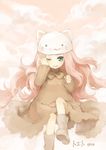  :3 animal_ears animal_hat bad_id bad_pixiv_id blue_eyes boots cat_ears cat_hat hat highres long_hair megurine_luka megurine_luka_(toeto) pink_hair psd solo tears toeto_(vocaloid) vocaloid 