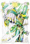  bird clamp magic_knight_rayearth mashin mecha no_humans super_robot sword weapon windam_(rayearth) 