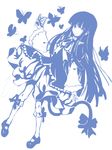  blue bug butterfly frederica_bernkastel hikariz insect long_hair solo umineko_no_naku_koro_ni 