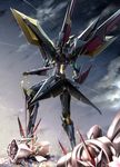  bad_pixiv_id broken cybuster highres intuos9 mecha no_humans severed_limb shurouga star super_robot super_robot_wars super_robot_wars_the_lord_of_elemental super_robot_wars_z sword weapon 