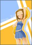  agenasu blush brown_hair cheerleader closed_eyes hairband k-on! pom_poms solo tainaka_ritsu 