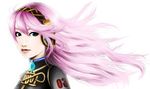  aqua_eyes headphones lips long_hair megurine_luka pink_hair realistic simple_background solo vesper vocaloid 