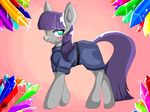  2014 clothing crystals earth_pony equine female feral friendship_is_magic fur galladexd hair horse long_hair mammal maud_pie_(mlp) my_little_pony plain_background pony shiny solo sparkles 