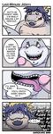  blush comic duo english_text fish gay hippopotamus humor male mammal marine oral overweight penis precum shark text wanikami 