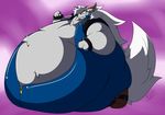  anthro belly canine male mammal morbidly_obese overweight pretty_cure solo weighty-kyte wolf wolfrun 
