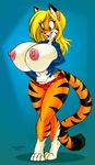  2015 anthro areola big_breasts breasts clothing erect_nipples feline female huge_breasts jilo mammal nipples panties solo tiger underwear 