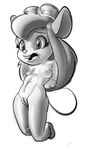  2015 anthro buckteeth butt chip_&#039;n_dale_rescue_rangers disney eyewear female gadget_hackwrench goggles hair long_hair mammal mouse nipples plain_background presenting presenting_pussy pussy rodent saran-rape solo 