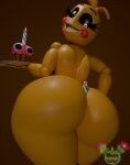 2025 3d_(artwork) absurd_res animatronic avian big_butt bird butt butt_crush butt_focus chicken digital_media_(artwork) dildo entrapment female five_nights_at_freddy&#039;s five_nights_at_freddy&#039;s_2 galliform gallus_(genus) hi_res hot_dogging humanoid lovetaste_chica machine nude omananimations phasianid robot scottgames sex sex_toy solo thick_thighs toy_chica_(fnaf)