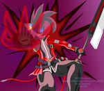  anthro blazblue blue_fur cat clothed clothing cosplay dantiscus feline fur hair male mammal ragna_the_bloodedge sword weapon 