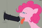  animal_genitalia black_penis blue_eyes cum cum_drip disembodied_penis dripping english_text equine friendship_is_magic fur glory_hole hair half-closed_eyes horse horsecock looking_at_penis male mammal my_little_pony open_mouth penis pink_fur pink_hair pinkie_pie_(mlp) pony text tongue tongue_out zoarity 