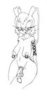  anthro big_breasts black_and_white blush breasts clothing damian_hodge dickgirl half-closed_eyes intersex monochrome nipple_piercing nipples penis piercing plain_background sega sonic_(series) uncut vanilla_the_rabbit white_background wide_hips 