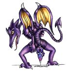  2013 alien anus backsack balls butt claws cum dragon feral handjob looking_back male masturbation metroid nintendo penis purple_scales rear_view ridley scalie sharp_teeth solo space_pirate teeth tongue tongue_out tranquilmyst video_games white_skin wings yellow_eyes 