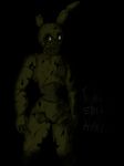  animatronic anthro creepy five_nights_at_freddy&#039;s five_nights_at_freddy&#039;s_3 glowing golden_bonnie_(fnaf) machine male mechanical robot scary solo theicedwolf 