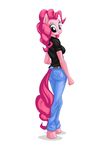  2014 anthro anthrofied blue_eyes cartoon clothed clothing digital_media_(artwork) equine female friendship_is_magic fur hair horse looking_at_viewer looking_back mammal my_little_pony mysticalpha pink_hair pinkie_pie_(mlp) plain_background solo white_background 