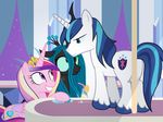  2015 changeling dm29 drink equine female feral friendship_is_magic group horn husband_and_wife male mammal my_little_pony princess_cadance_(mlp) queen_chrysalis_(mlp) shining_armor_(mlp) unicorn winged_unicorn wings 