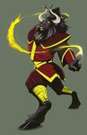  anthro avatar:_the_last_airbender bovine clothed clothing cosplay facial_piercing fire fur hair horn luu_muu male mammal mists_of_pandaria nose_piercing nose_ring piercing solo standing video_games warcraft world_of_warcraft yaungol 