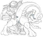  alien digital_drawing_(artwork) duo female fight fingering giant gipsy_danger jaeger kaiju machine macro male mechanical monster otachi pacific_rim pussy robot sketch straight zevex 