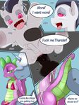  2015 anal anal_penetration animal_genitalia anus big_dom_small_sub comic cub dialogue dragon duo english_text equine friendship_is_magic gay girly horn horse horsecock incest male mammal my_little_pony pegasus penetration penis pokey_pierce_(mlp) pony precum rumble_(mlp) saurian_(artist) scalie sex size_difference spike_(mlp) text thunderlane_(mlp) tongue tongue_out unicorn wings young 