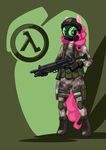  2014 cartoon clothing digital_media_(artwork) equine female friendship_is_magic gas_mask grenade_launcher gun half-life helmet horse lambda mammal mask my_little_pony mysticalpha pinkie_pie_(mlp) pony ranged_weapon solo submachine_gun video_games weapon 