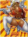  amber_eyes big_breasts big_thighs bikini_top boots bovine breasts camel_toe chaps cleavage clothed clothing cowbell cowboy_hat dark_skin darkereve ear_piercing excellia_(coc) female fur gloves gun hair hat horn huge_breasts human lipstick looking_at_viewer mammal milf minotaur mother panties parent piercing ranged_weapon red_hair revolver skimpy solo tail_tuft tattoo thick_thighs thong tuft two_tone_hair underwear voluptuous weapon 