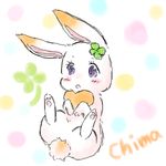  anime anthro blush chest_tuft chima clover comic cute eyelashes female fur happy_happy_clover japanese lagomorph mammal manga pixiv purple_eyes rabbit sayuri_tatsuyama shamrock short_fur solo tuft unknown_artist white_fur 