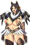  &lt;3 anthro armor avian big_breasts black_hair blush breasts brown_eyes digital_media_(artwork) dr.bug facial_markings female hair lactating markings milk nipples pussy solo wings 