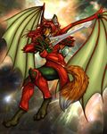  anthro armor canine dart dragoon fox game kalira male mammal solo sword the_legend_of_dragoon weapon wings 
