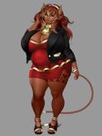  2015 big_breasts breasts cleavage clothed clothing corruption_of_champions excellia_(coc) eyewear female glasses hair horn huge_breasts ketsuga looking_at_viewer milf minotaur mother parent smile solo two_tone_hair 