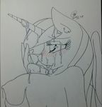  2015 animal_genitalia anthro black_and_white blush breast_milking breasts cartoon cum cum_on_breasts cum_on_face equine female friendship_is_magic horse horsecock lactating mammal monochrome my_little_pony penis pony princess_cadance_(mlp) titfuck wbnsfwfactory 