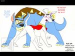  2014 ambiguous_gender blush canine cape cartoon_network dc_comics dog duo english_text feral fur krypto krypto_the_superdog labrador male mammal rcc2002 red_eyes text white_fur 