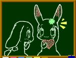  &lt;3 :3 anime anthro chalk chalkboard chest_tuft chima clover comic cute duo eyelashes female fur happy_happy_clover japanese lagomorph long_ears mallow mammal manga meru pixiv rabbit sayuri_tatsuyama shamrock tuft unknown_artist 