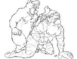  all_fours anthro baloo cameronwolfe_(artist) disney doggystyle duo from_behind gay jungle_book male muscles pecs penis request sex shere_khan sketch tail_pull talespin 