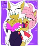  &lt;3 2013 akatsukishiranui-fox amy_rose anthro bat big_breasts bipedal breast_grab breasts cleavage clothed clothing female grope hedgehog lesbian mammal rouge_the_bat sega sonic_(series) 